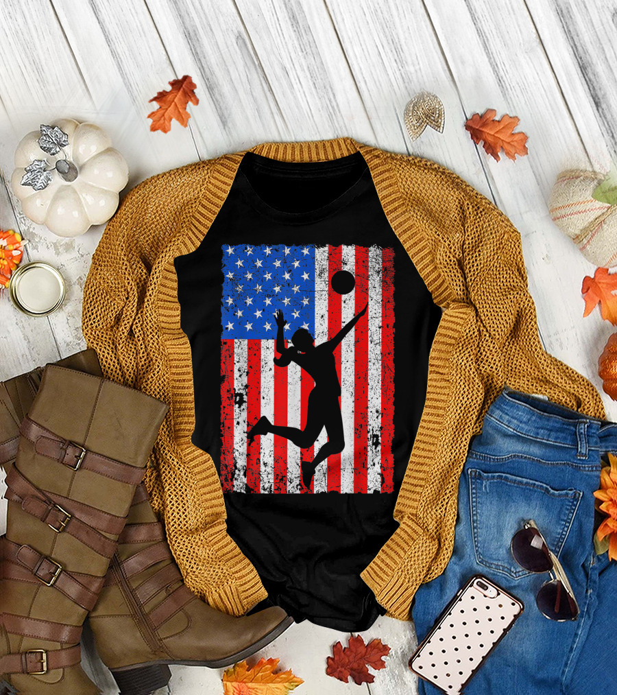 Soccer American Flag Merica Patriotic 4th July T-Shirt