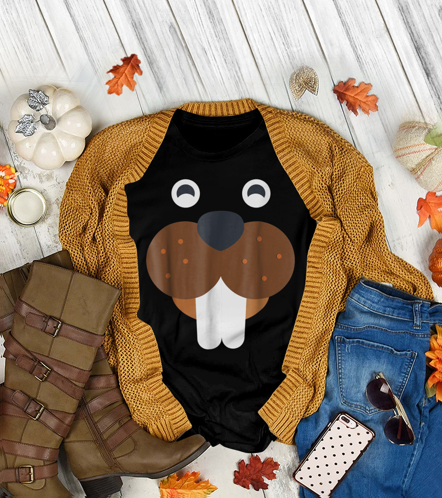 Cute Beaver Face T-Shirt