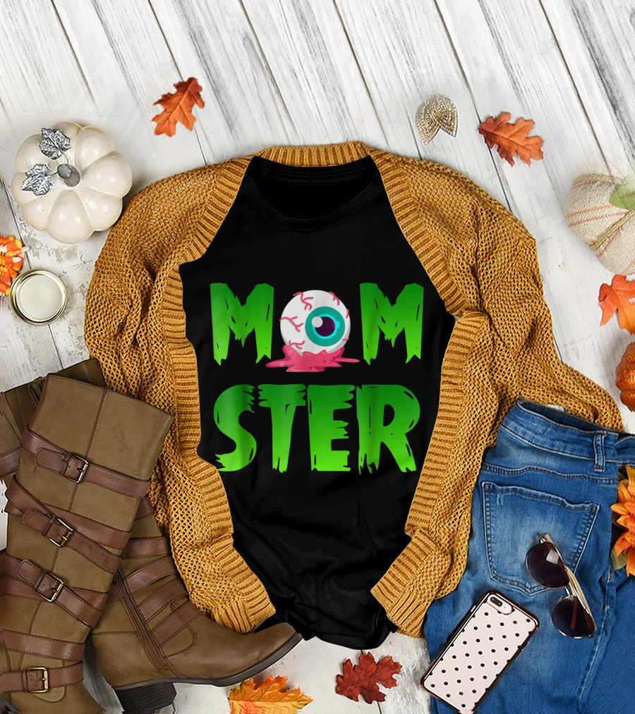 Momster Eyeball Themed Halloween Monstrosity T-Shirt