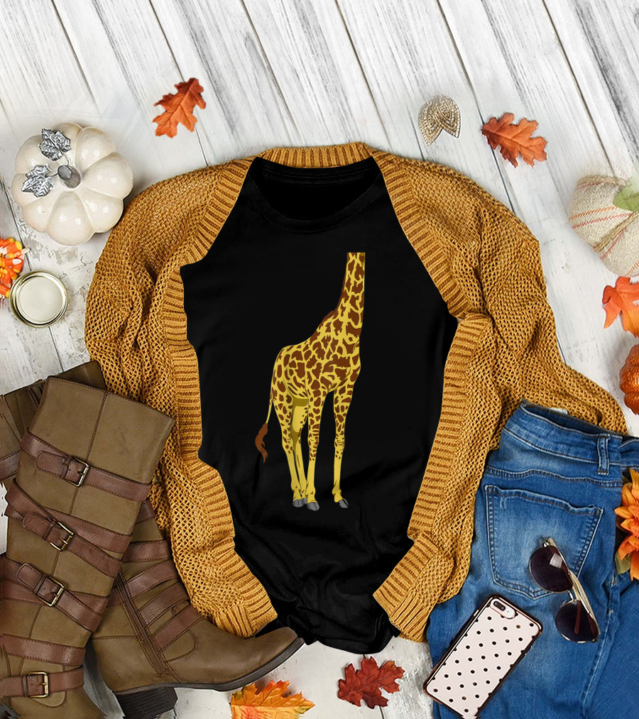 Giraffe Adults Easy Halloween Costume T-Shirt