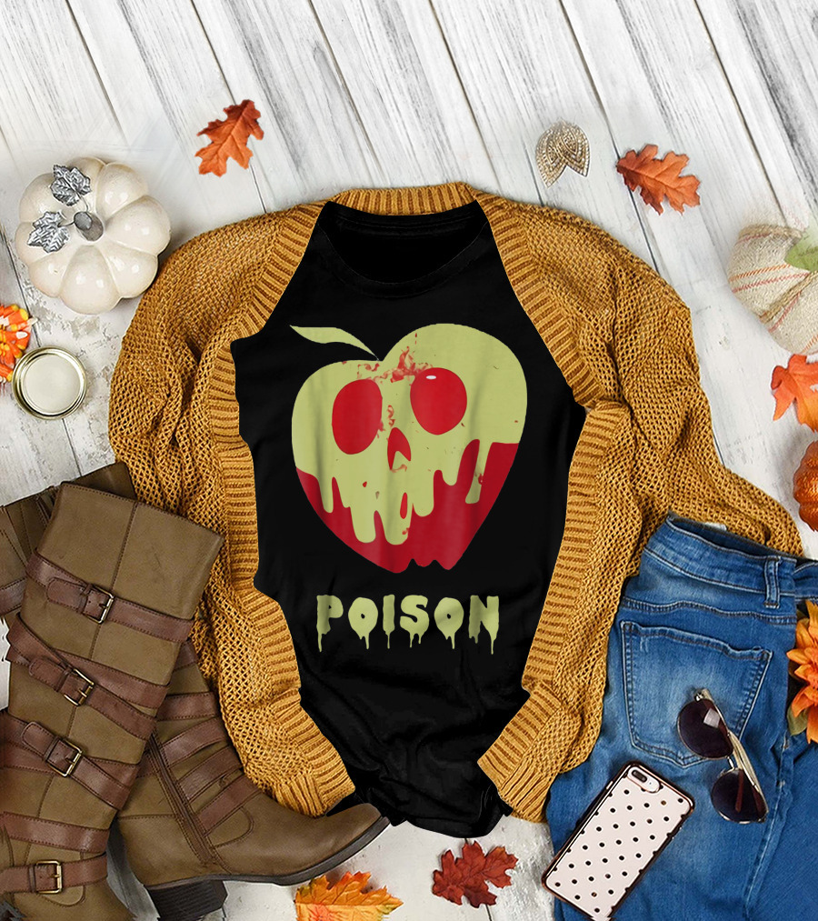 Poison Apple Snow White Princess Dripping Skull T-Shirt