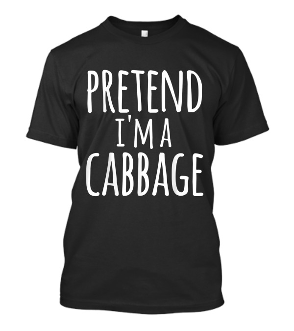 Funny Lazy Halloween Pretend I'm A Cabbage T-Shirt