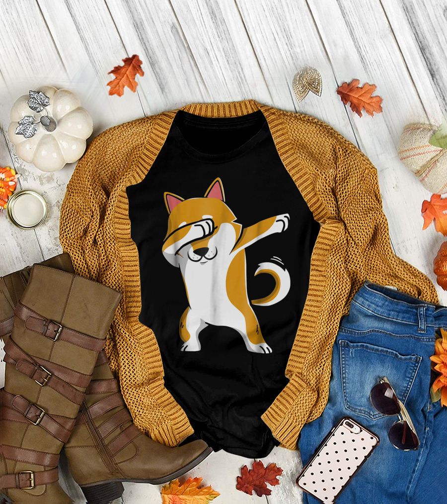 Dabbing Shiba Inu Kids Dog Halloween Costume T-Shirt