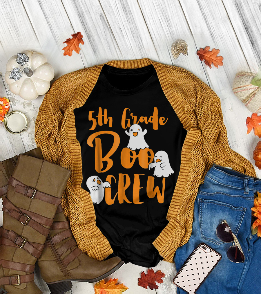 5th Grade Boo Crew Halloween Ghosts T-Shirt