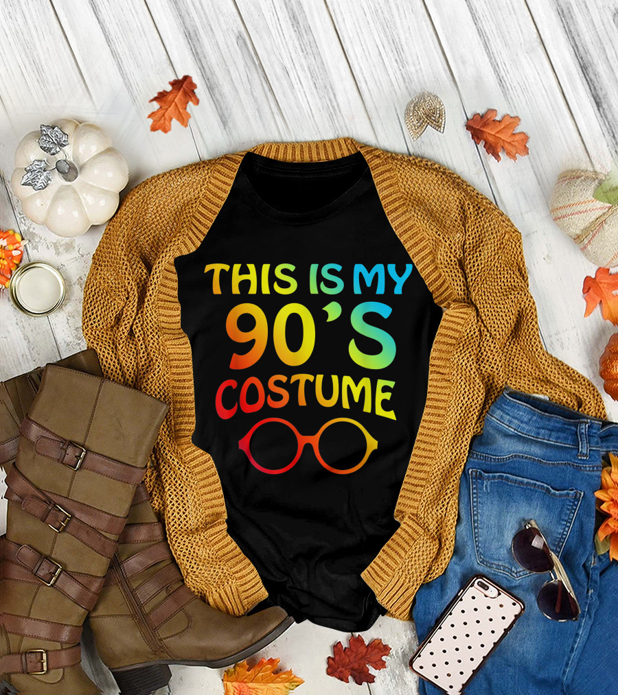 This Is My 90s Costume Halloween 1990s Retro Glasses T-Shirt