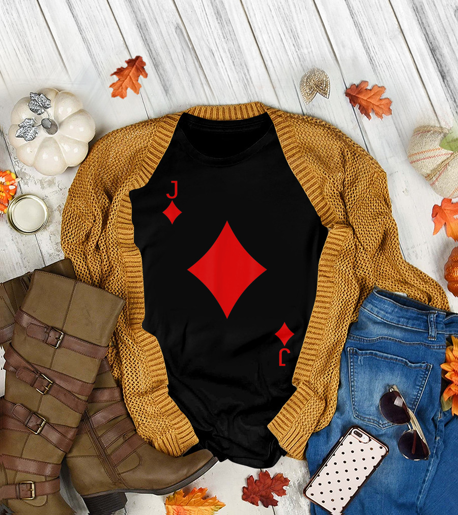 Jack J Diamond Deck Of Cards J T-Shirt