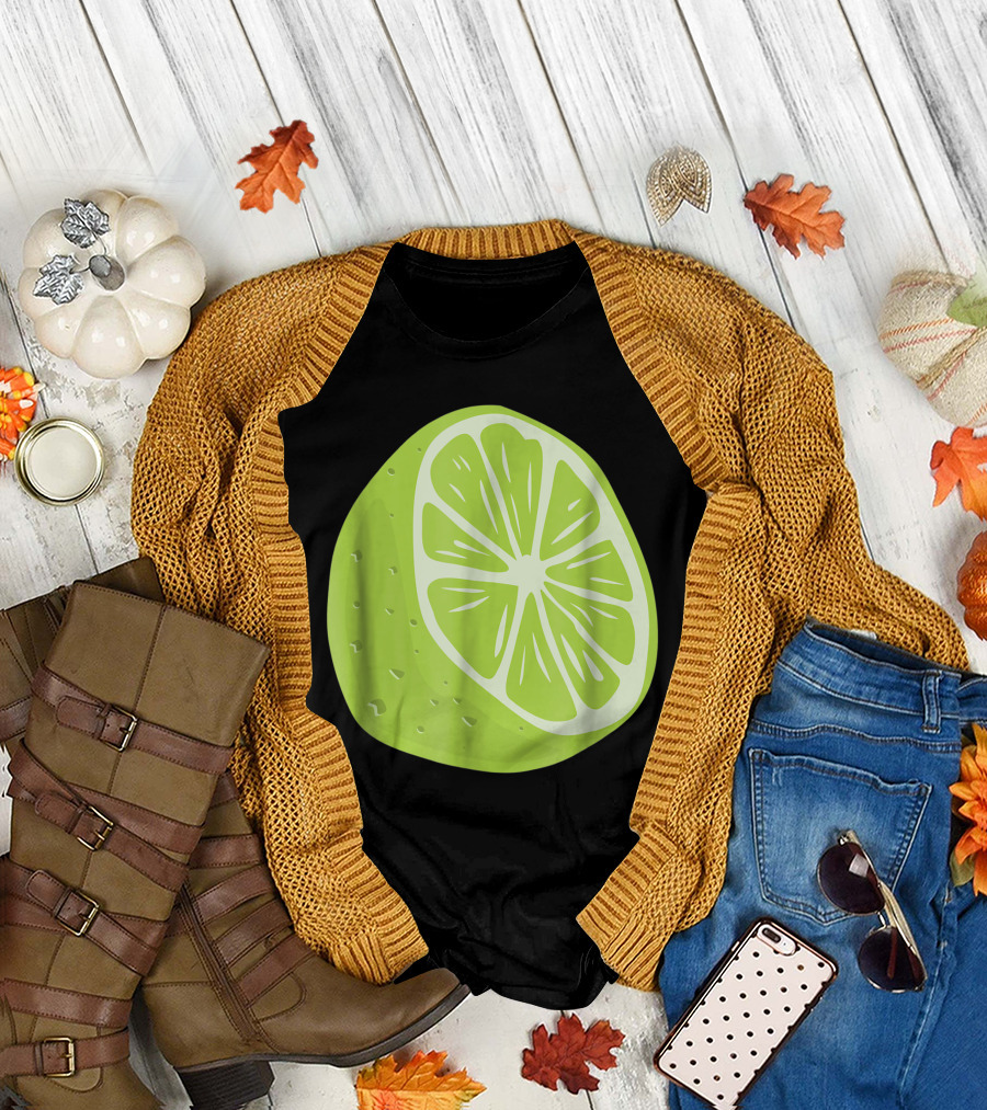 Lime Slice Halloween Costume Salsa Guacamole Group T-Shirt