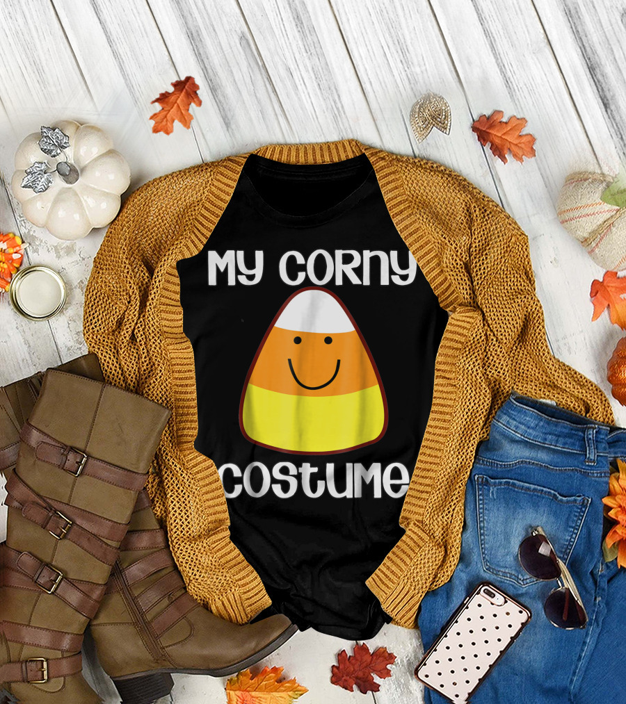 My Corny Costume Smiling Candy Corn Halloween T-Shirt