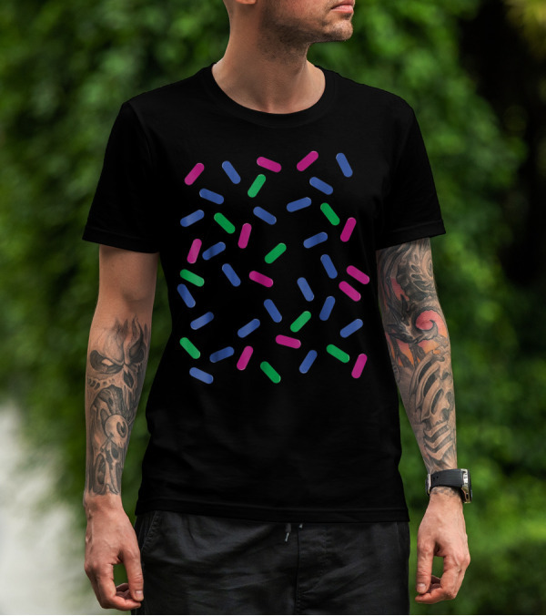 Sprinkles Candy Colorful Blue Green Pink T-Shirt