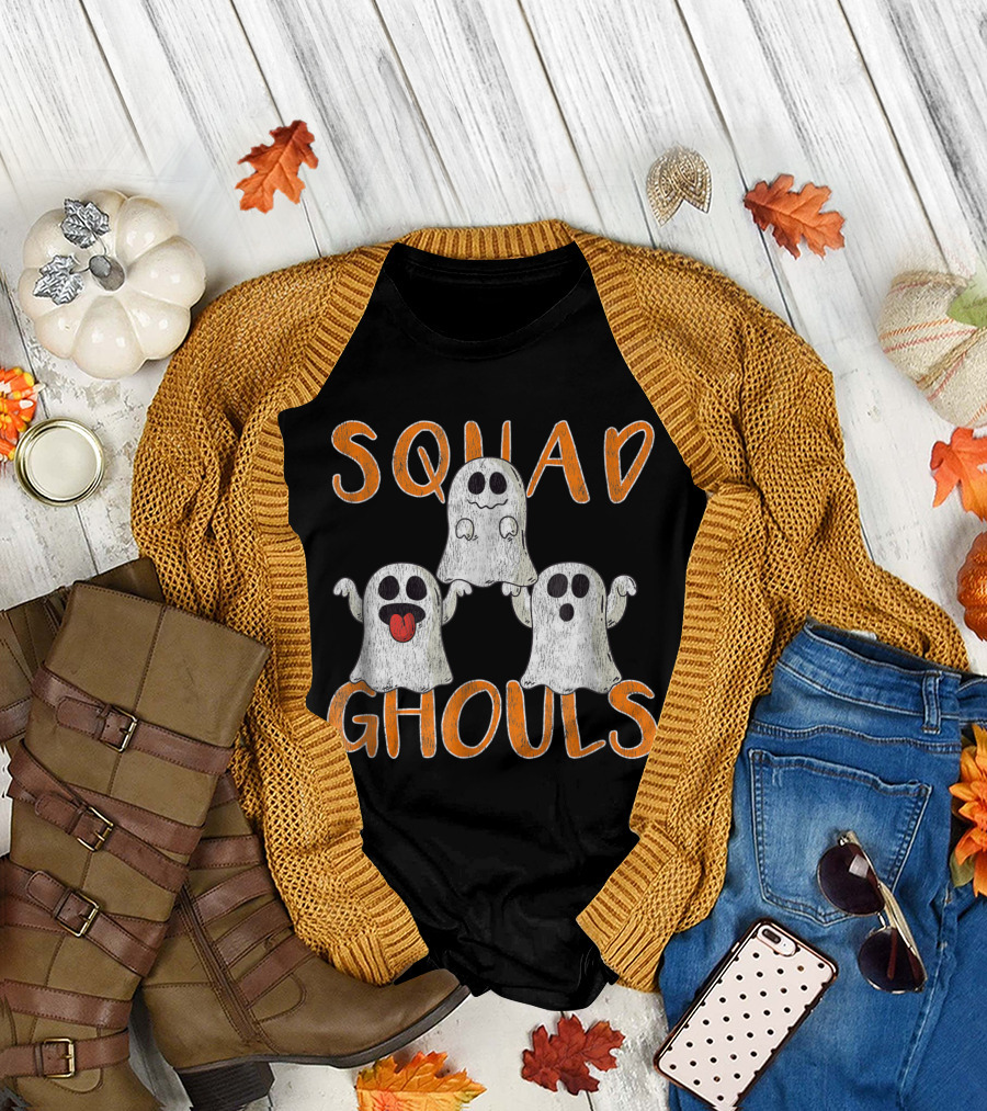 Squad Ghouls Halloween Ghost Friends Costume T-Shirt