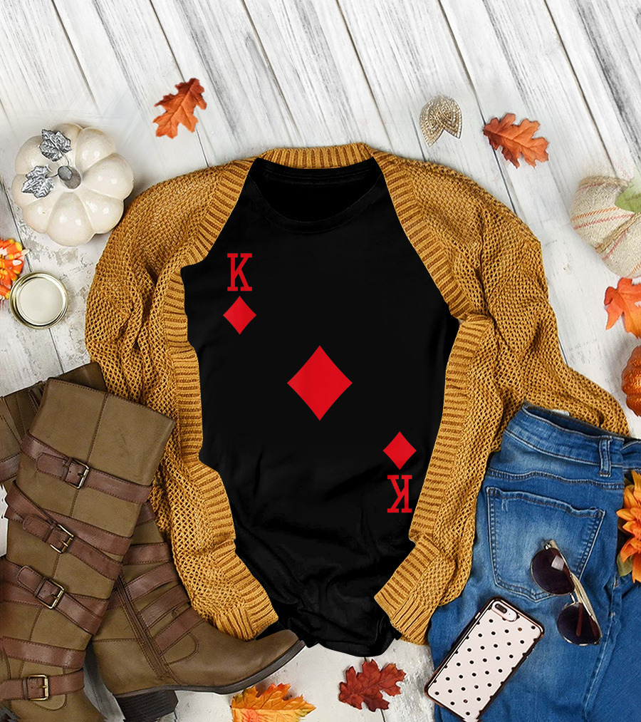 King Of Diamonds Costume Halloween Playing Card T-Shirt