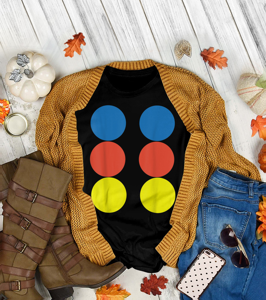 Twister Game Halloween Group Costume Color Dots T-Shirt
