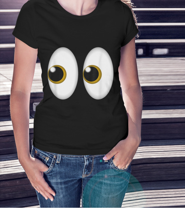 Halloween Side Eye Emoji Eyes Costume Look T-Shirt