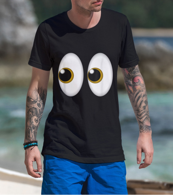 Halloween Side Eye Emoji Eyes Costume Look T-Shirt
