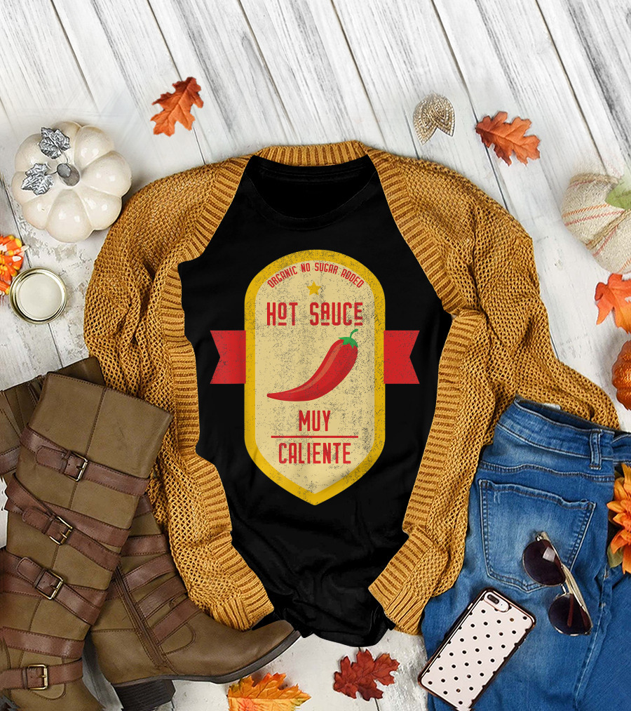 Hot Sauce Muy Caliente Organic No Sugar Added Halloween Costume T-Shirt