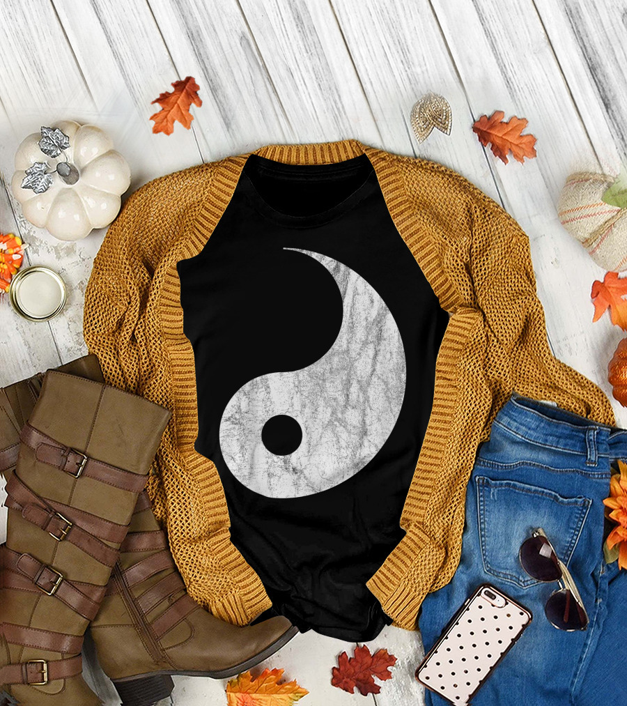 Yin Yang Marble Effect T-Shirt