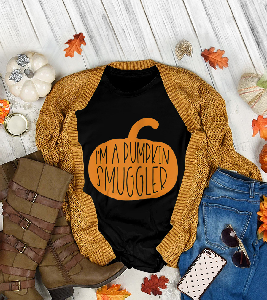 I'm A Pumpkin Smuggler Funny Halloween Maternity T-Shirt