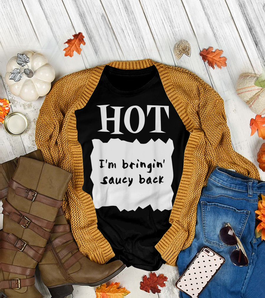 Hot Sauces I'm Bringin' Saucy Back Halloween Costumes T-Shirt