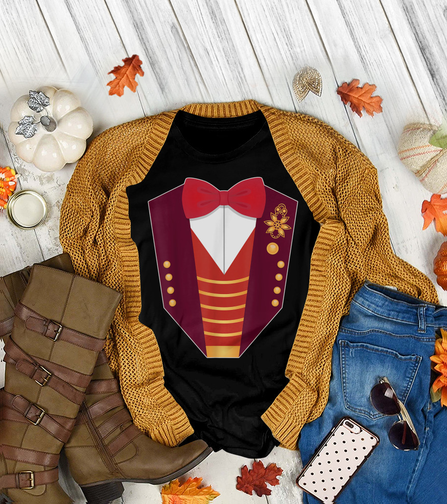 Circus Ringmaster Vest and Bow Tie Costume for Halloween and Birthday T-Shirt
