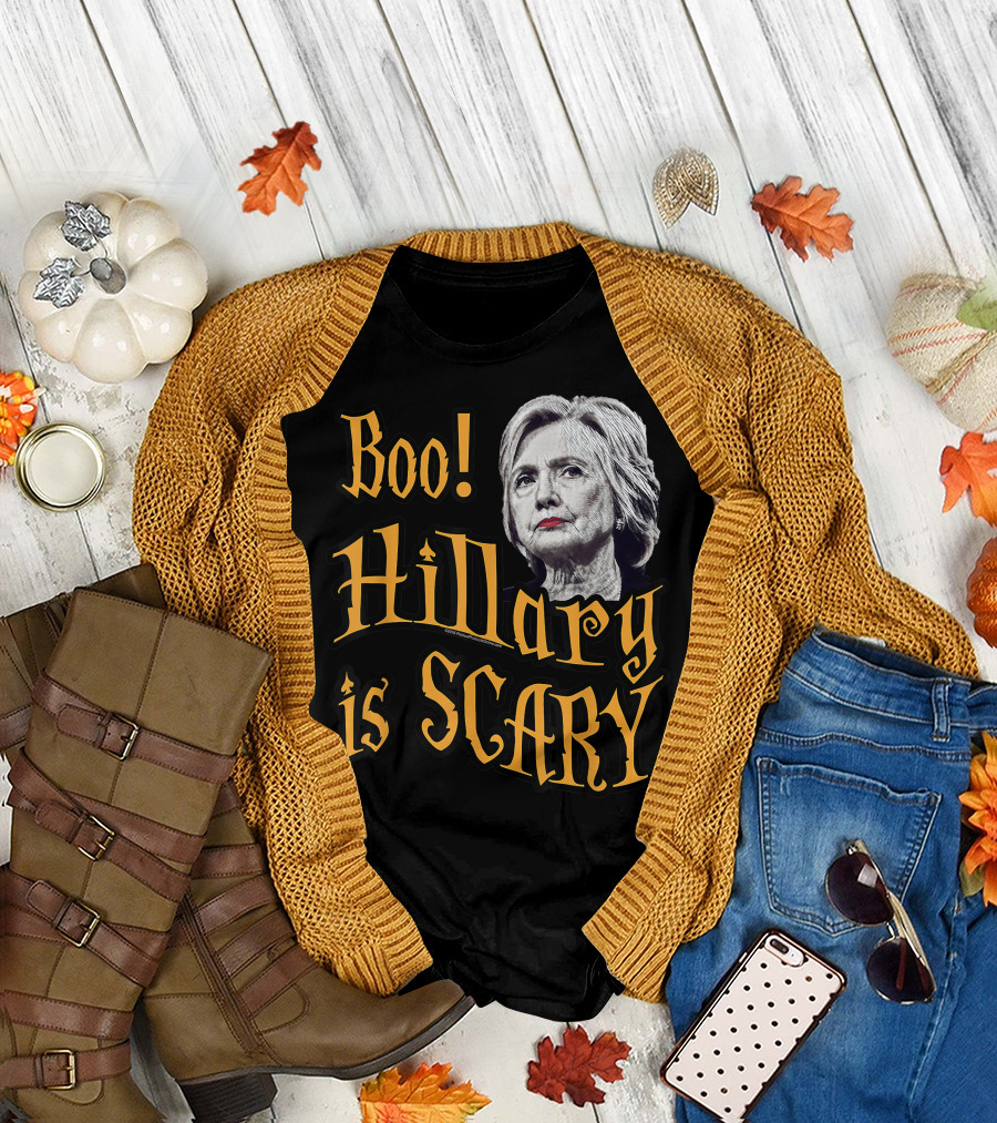 Boo Hillary Is Scary Halloween T-Shirt