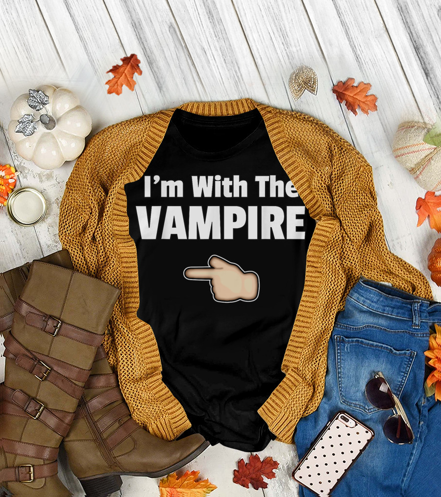 I'm With The Vampire Lazy Easy Halloween Family Costume T-Shirt