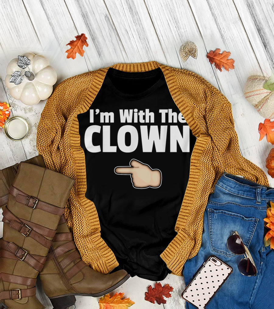 I'm With The Clown Easy Halloween Family Costume Lazy Quick T-Shirt