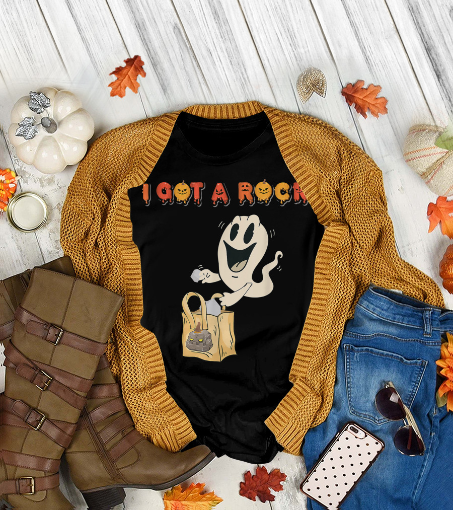 I Got a Rock Halloween Pumpkin Ghost Trick or Treat T-Shirt