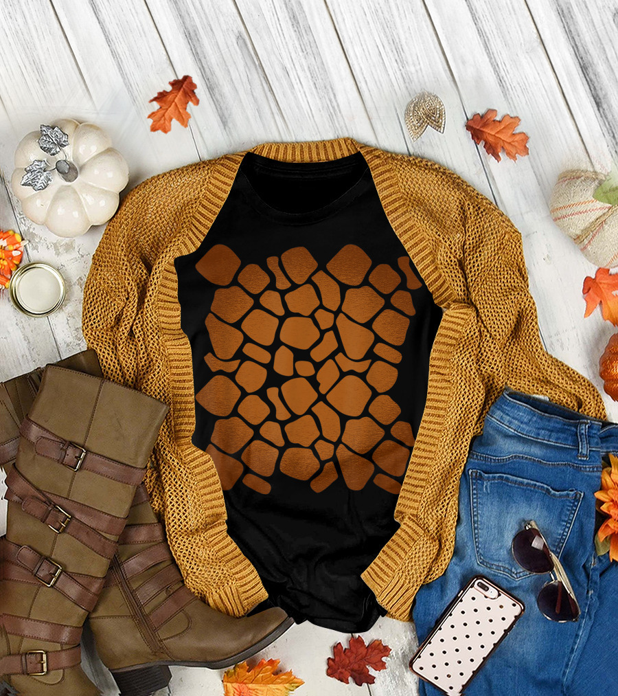 Halloween Lazy Giraffe Animal Print T-Shirt
