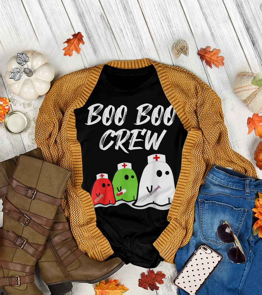 Boo Boo Crew Halloween Nurse Ghosts with Syringes T-Shirt