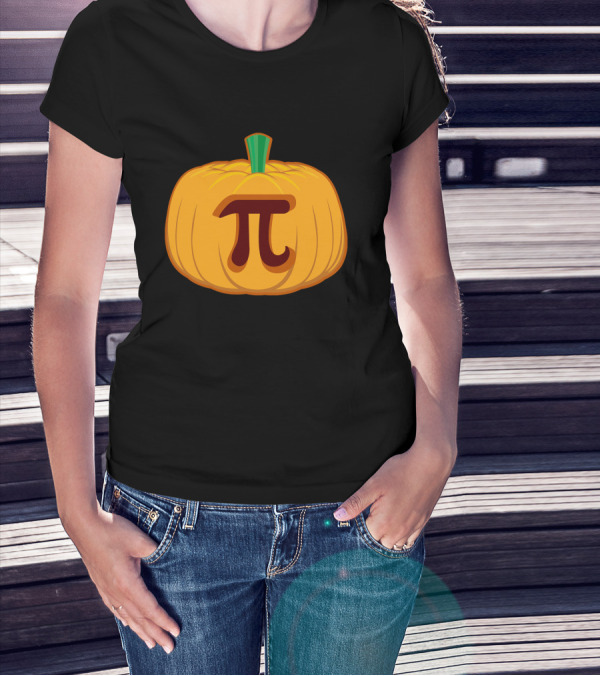 Pumpkin Pi Symbol Halloween Thanksgiving Pi Day Math Pi T-Shirt