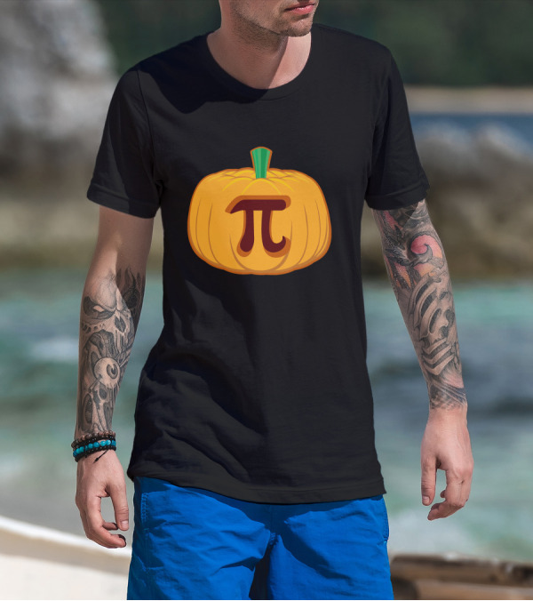 Pumpkin Pi Symbol Halloween Thanksgiving Pi Day Math Pi T-Shirt