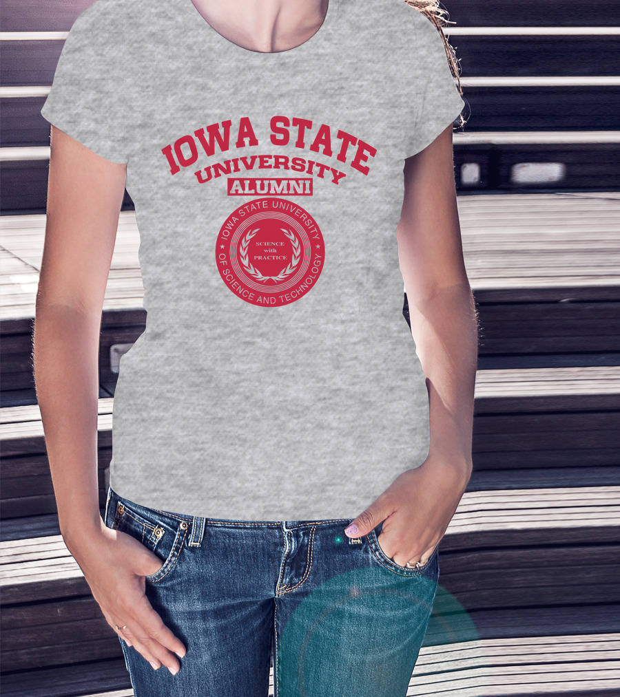 Iowa State University Alumni Science With Practice Circular Seal T-Shirt