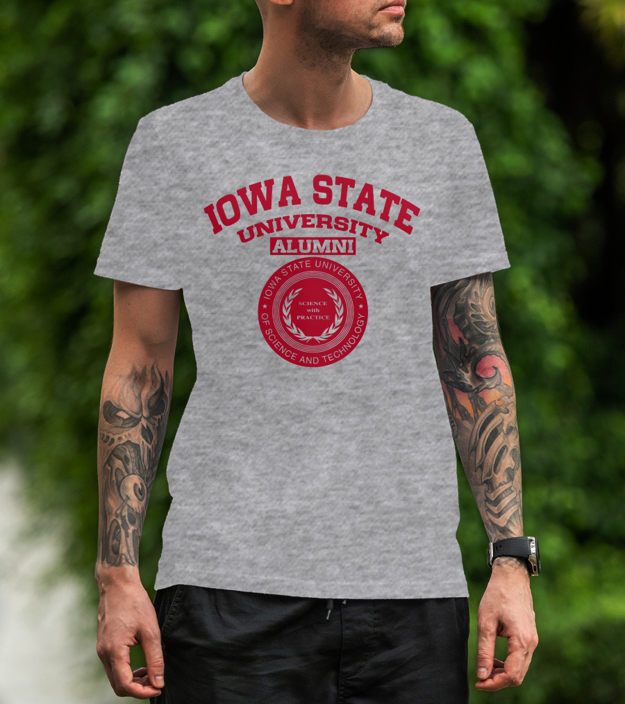 Iowa State University Alumni Science With Practice Circular Seal T-Shirt