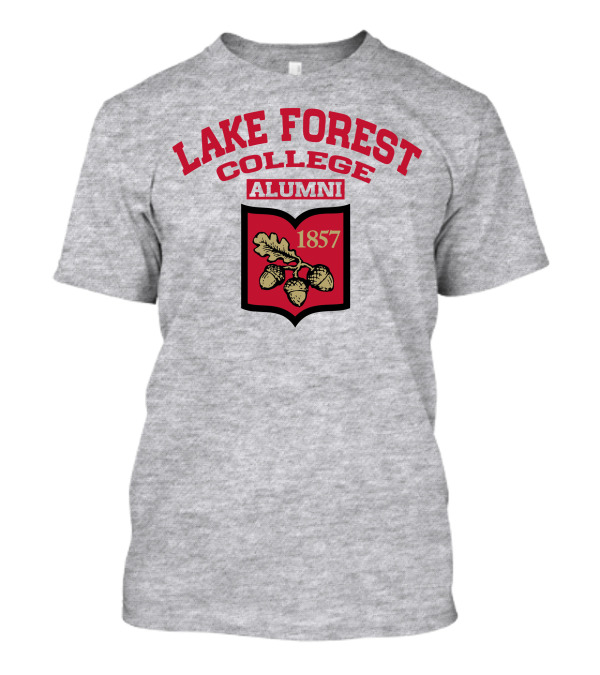Lake Forest College Alumni 1857 Logo Acorn Shield T-Shirt