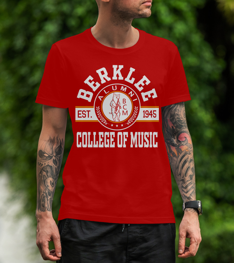 Berklee College Of Music Alumni Est. 1945 BCM Cat T-Shirt