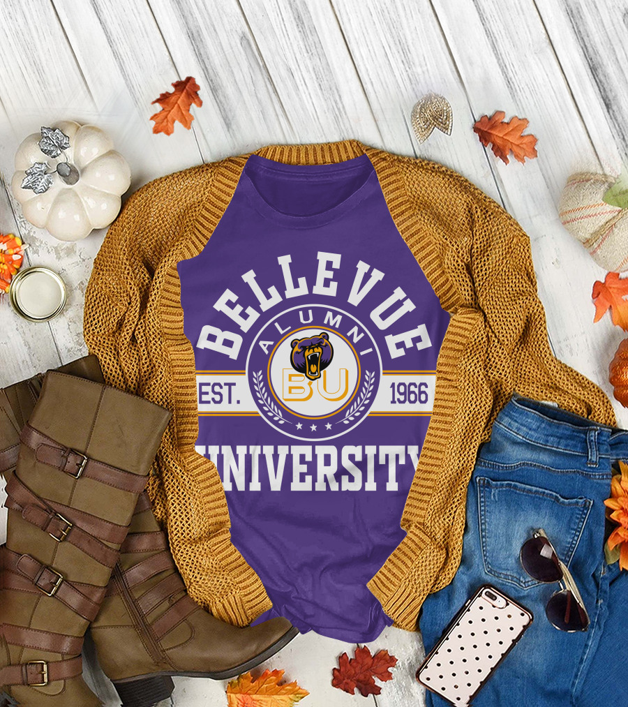 Bellevue University Alumni BU Bear Logo Est. 1966 T-Shirt