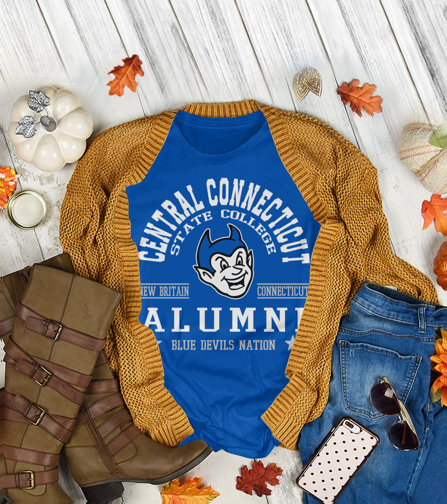 Central Connecticut State College Alumni Blue Devils Nation New Britain Connecticut T-Shirt