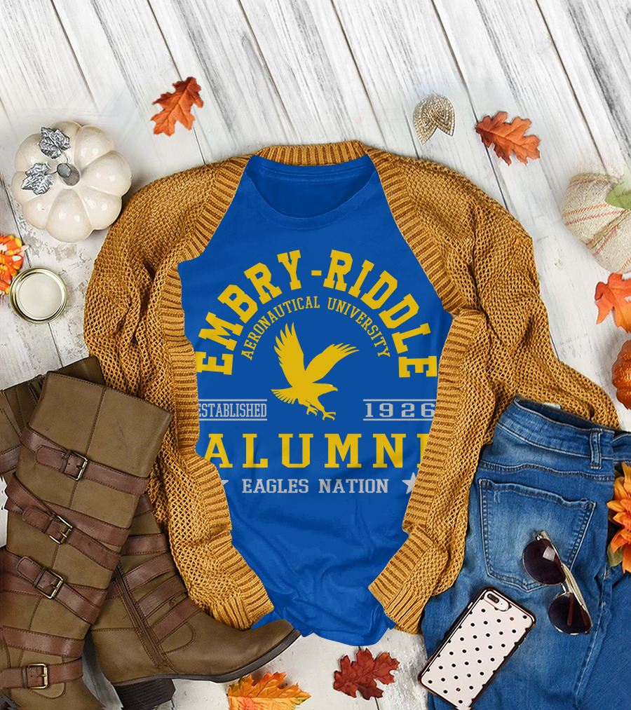 Embry-Riddle Aeronautical University Alumni Eagles Nation Established 1926 T-Shirt