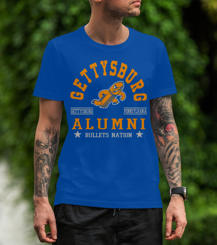 Gettysburg Pennsylvania Alumni Bullets Nation T-Shirt