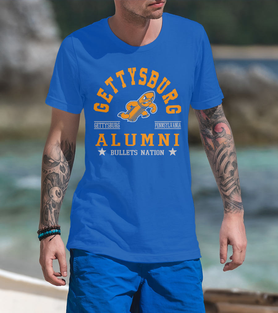 Gettysburg Pennsylvania Alumni Bullets Nation T-Shirt