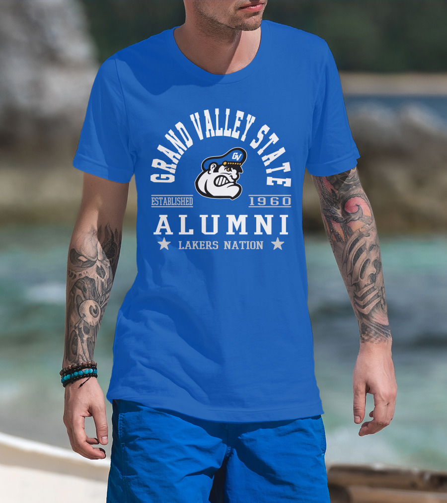 Grand Valley State Alumni Established 1960 Lakers Nation T-Shirt