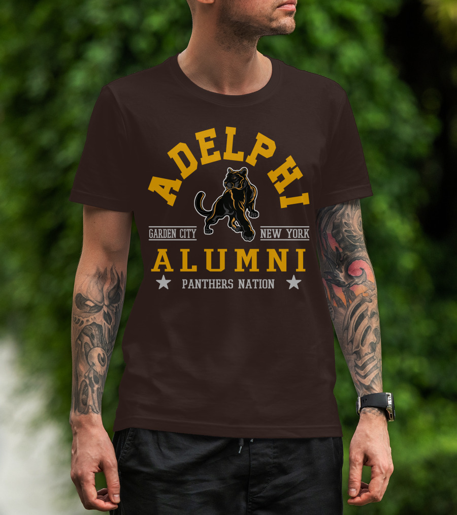 Adelphi Alumni Garden City New York Panthers Nation T-Shirt