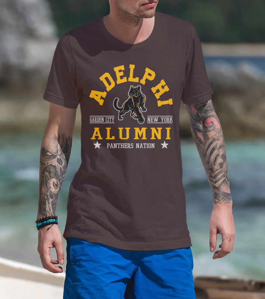 Adelphi Alumni Garden City New York Panthers Nation T-Shirt