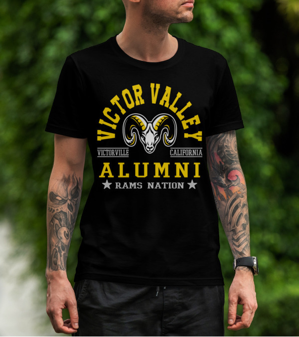 Victor Valley Alumni Victorville California Rams Nation T-Shirt