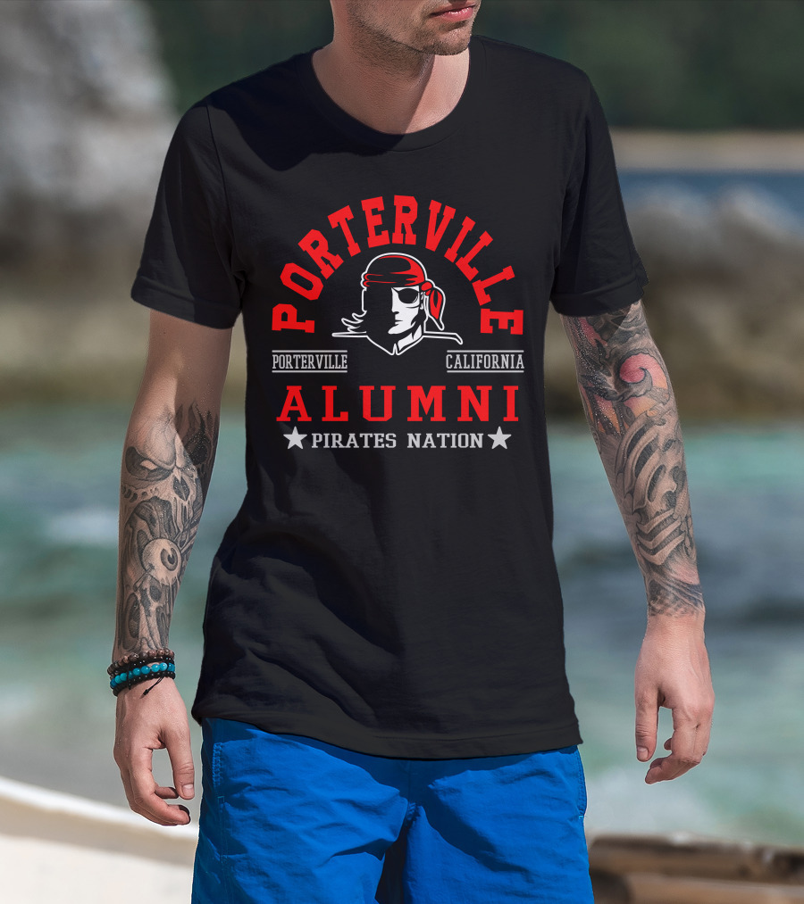 Porterville California Alumni Pirates Nation T-Shirt