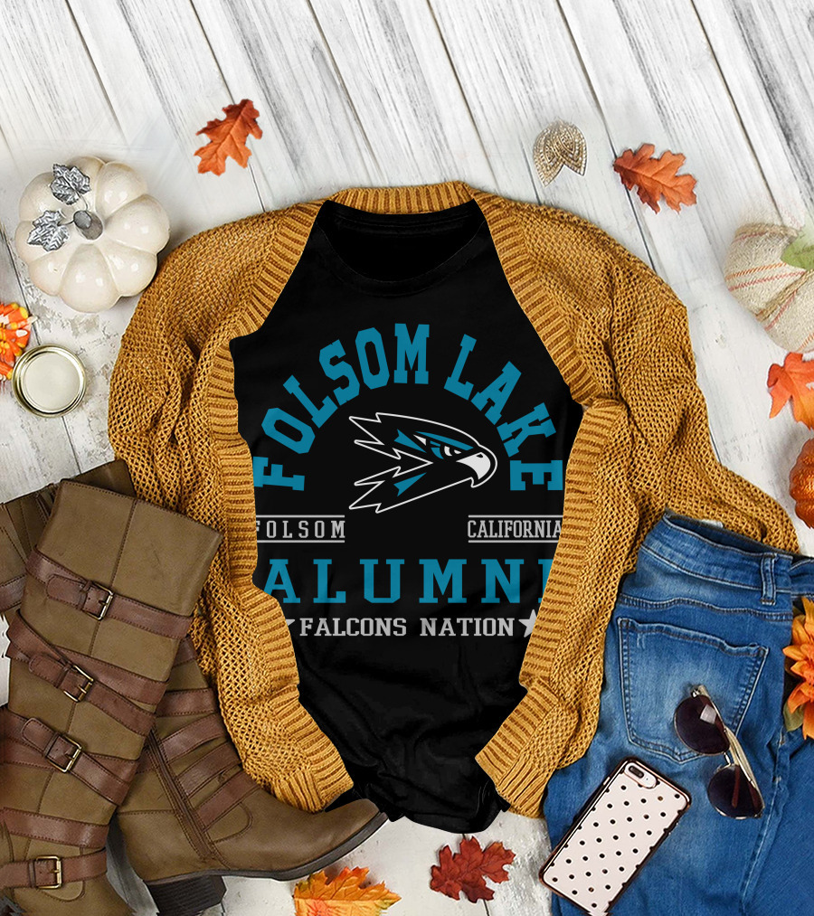 Folsom Lake College Alumni Falcons Nation California T-Shirt