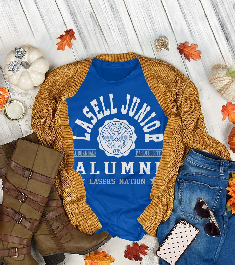 Lasell Junior College Auburndale Massachusetts Alumni Lasers Nation 1851 T-Shirt