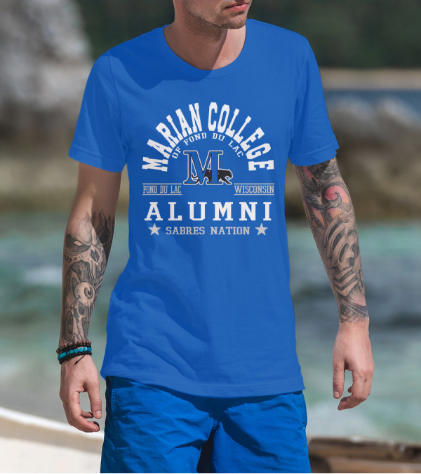 Marian College Of Fond Du Lac Wisconsin Alumni Sabres Nation T-Shirt