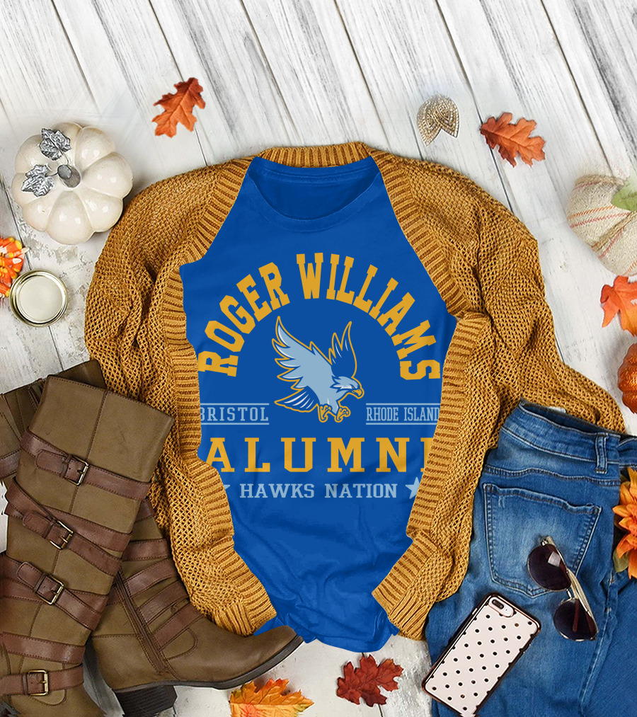 Roger Williams Bristol Rhode Island Alumni Hawks Nation T-Shirt