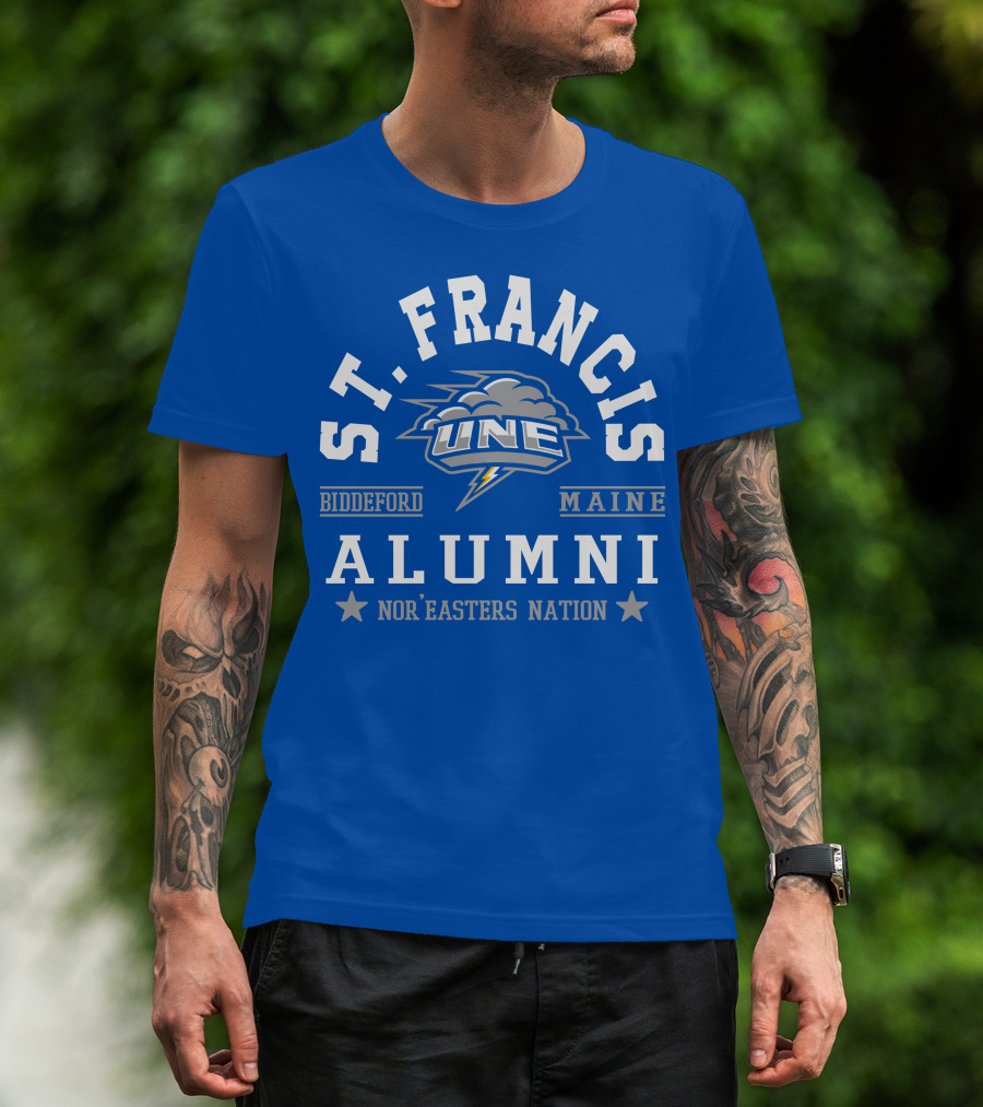 St. Francis Alumni UNE Nor'easters Nation Biddeford Maine T-Shirt